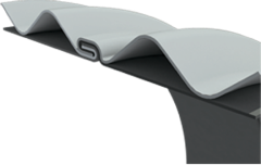 수밀성이 향상된 PE피복 내부평활 파형강관 - 제품 단면 구조 이미지
